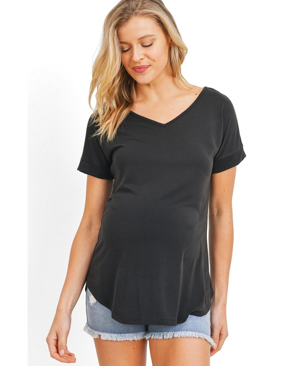 Женский топ Hello Miz Short Sleeve V Neck с деталями на спинке