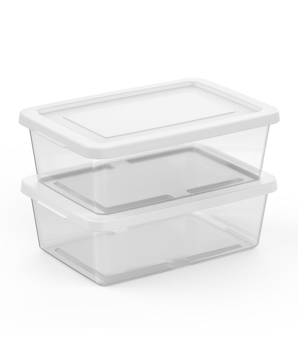 Sterilite 12 Quart Storage Box, Stackable Plastic Container, Home Organizer, 48 Pack