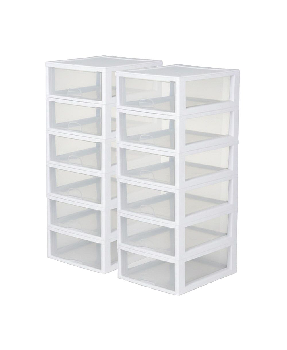 Sterilite 16 Quart Clear Plastic Stacking Storage Drawer Container Box, 12 Pack