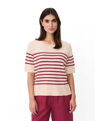 Masai Copenhagen Женский трикотажный топ Maflorayne Striped Short Sleeve