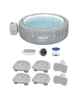 Bestway Coleman Saluspa Sicily AirJet Hot Tub and 4 Saluspa Pool/Spa Seat and 2 Pillows