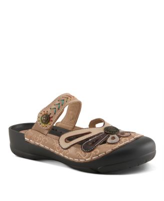 Женские сандалии L'Artiste Spring Step Copa Backless Slip-On с лазерной резкой