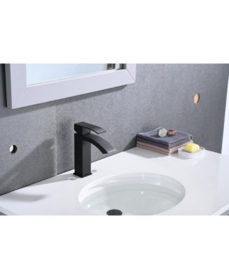 PHYING Waterfall Spout Bathroom Sink Single Handle Faucet with Pop-Up Drain