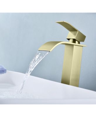 PHYING Waterfall Spout Bathroom Faucet,Single Handle Bathroom Vanity Sink Faucet