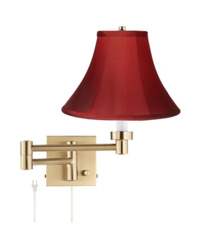 Настенная лампа Barnes and Ivy Alta Warm Gold Plug-In Swing Arm Wall Lamp