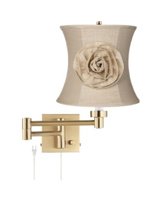Barnes and Ivy настенная лампа с выдвижным кронштейном и абажуром Almond Flower