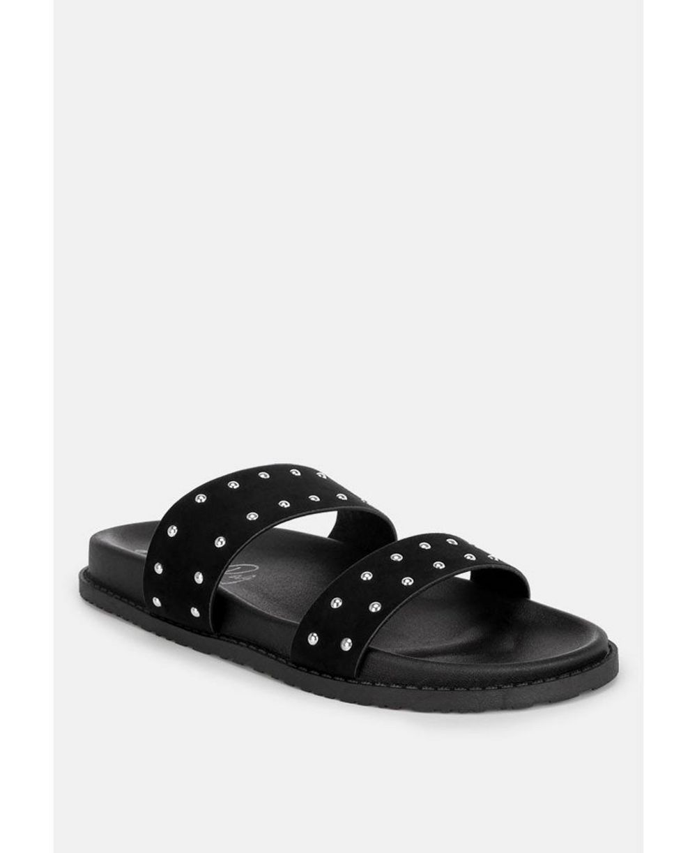 London Rag Women's Stud Embellished Slip On Flats