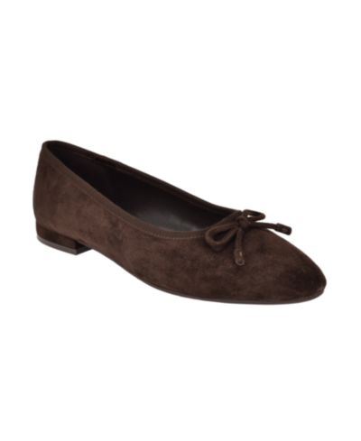 Calvin Klein Women's Cyrie Suede Low Block Heel Ballet Flats
