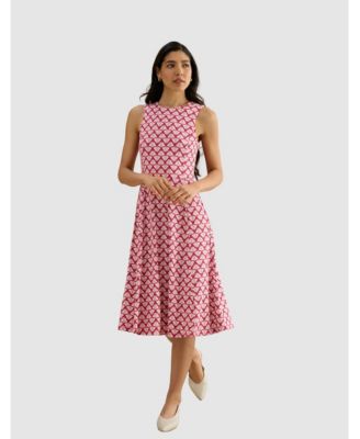 Hobbs London Women's Demi Floral Print Silk Midi Dress