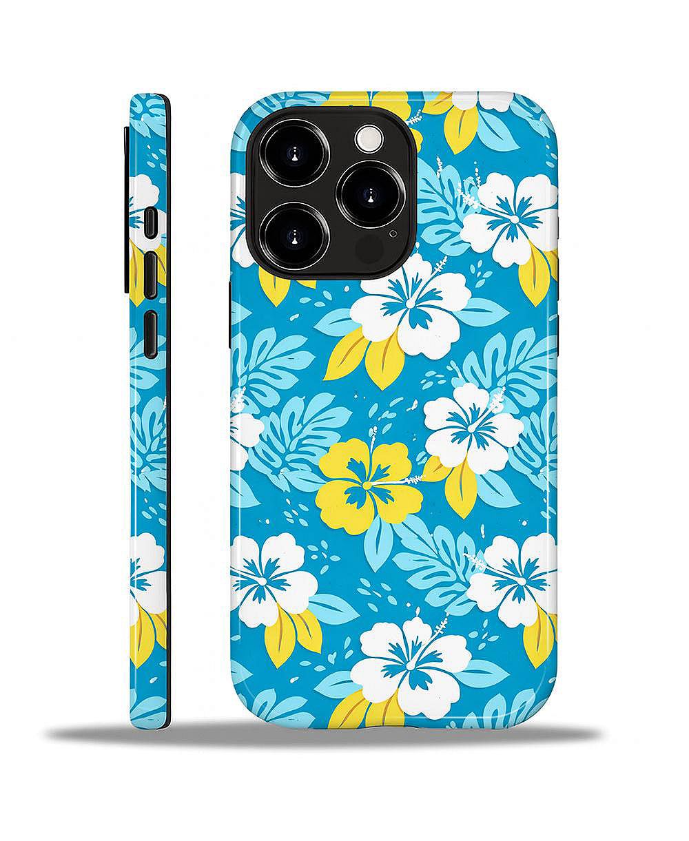 Lamicall Hibiscus Escape Dual-Layer Protective Phone Case for Apple iPhone 15 Pro Max