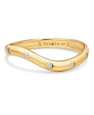 Кольцо Devata Wave из золота 14K