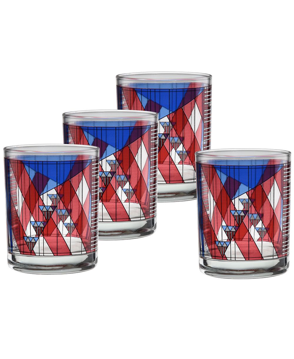 Frank Lloyd Wright July Fourth Double Old Fashioned Glasses, Set of 4