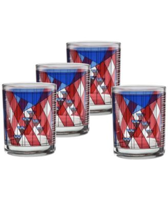 Frank Lloyd Wright July Fourth Double Old Fashioned Glasses, Set of 4