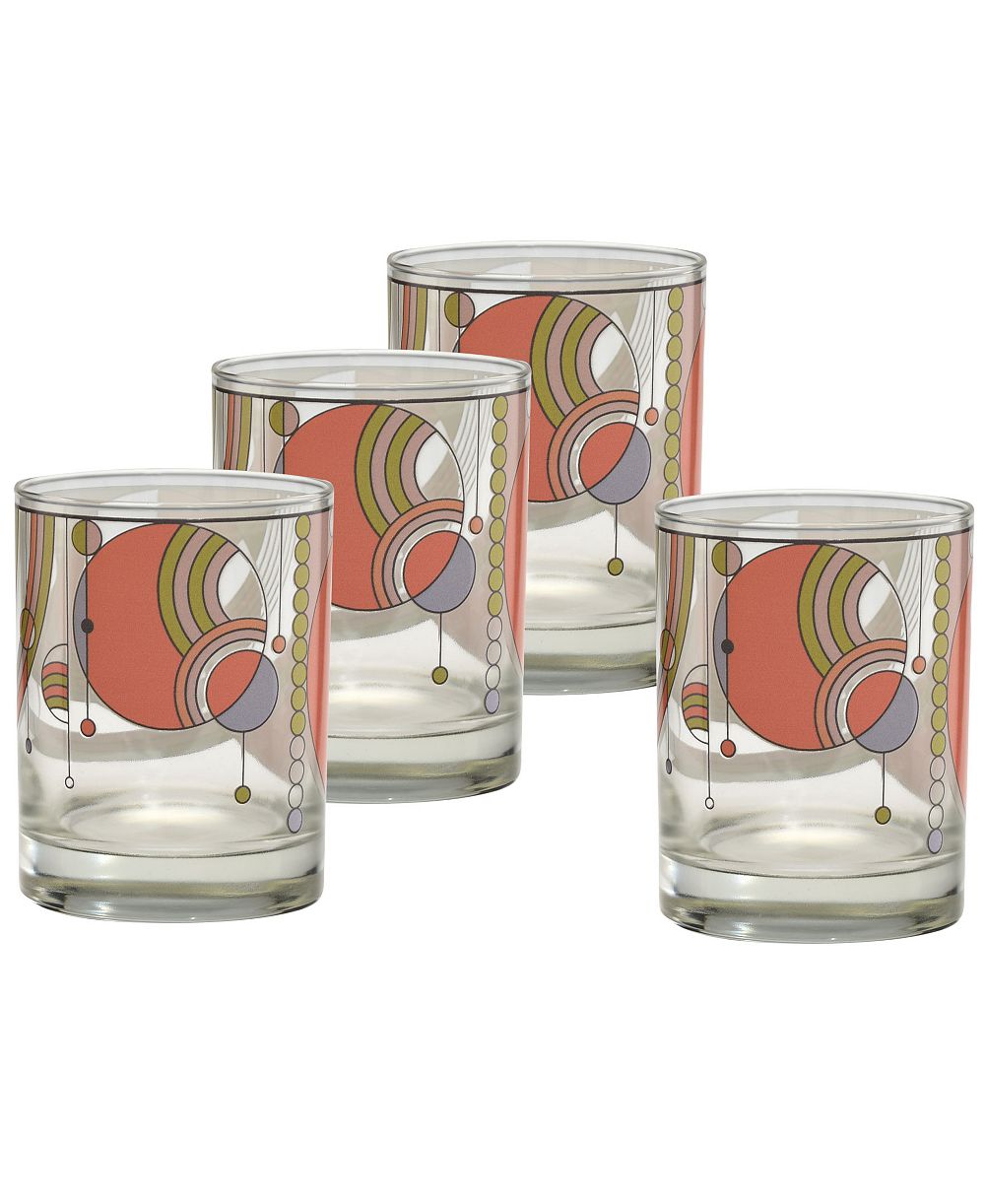 Frank Lloyd Wright March Balloons Double Old Fashioned Glasses, Set of 4