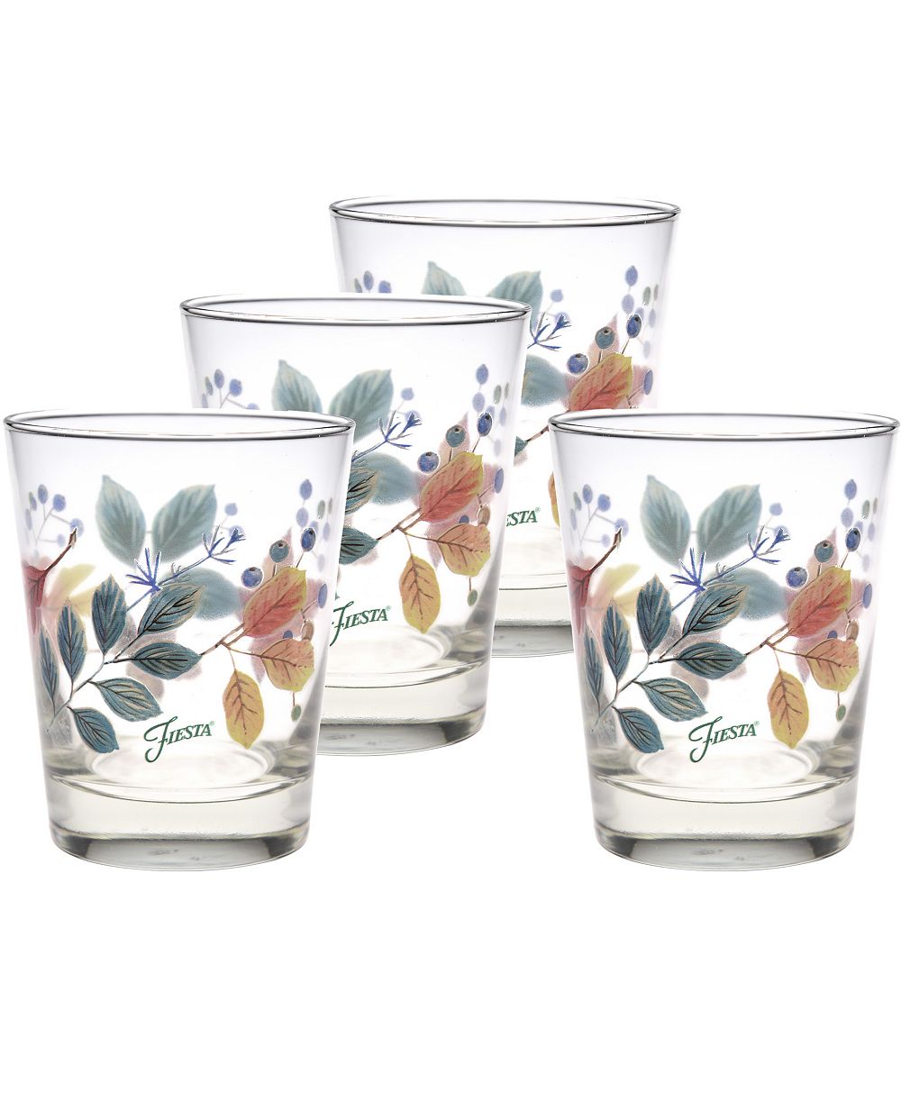 Fiesta Autumn Fields Double Old Fashioned Glasses, Set of 4