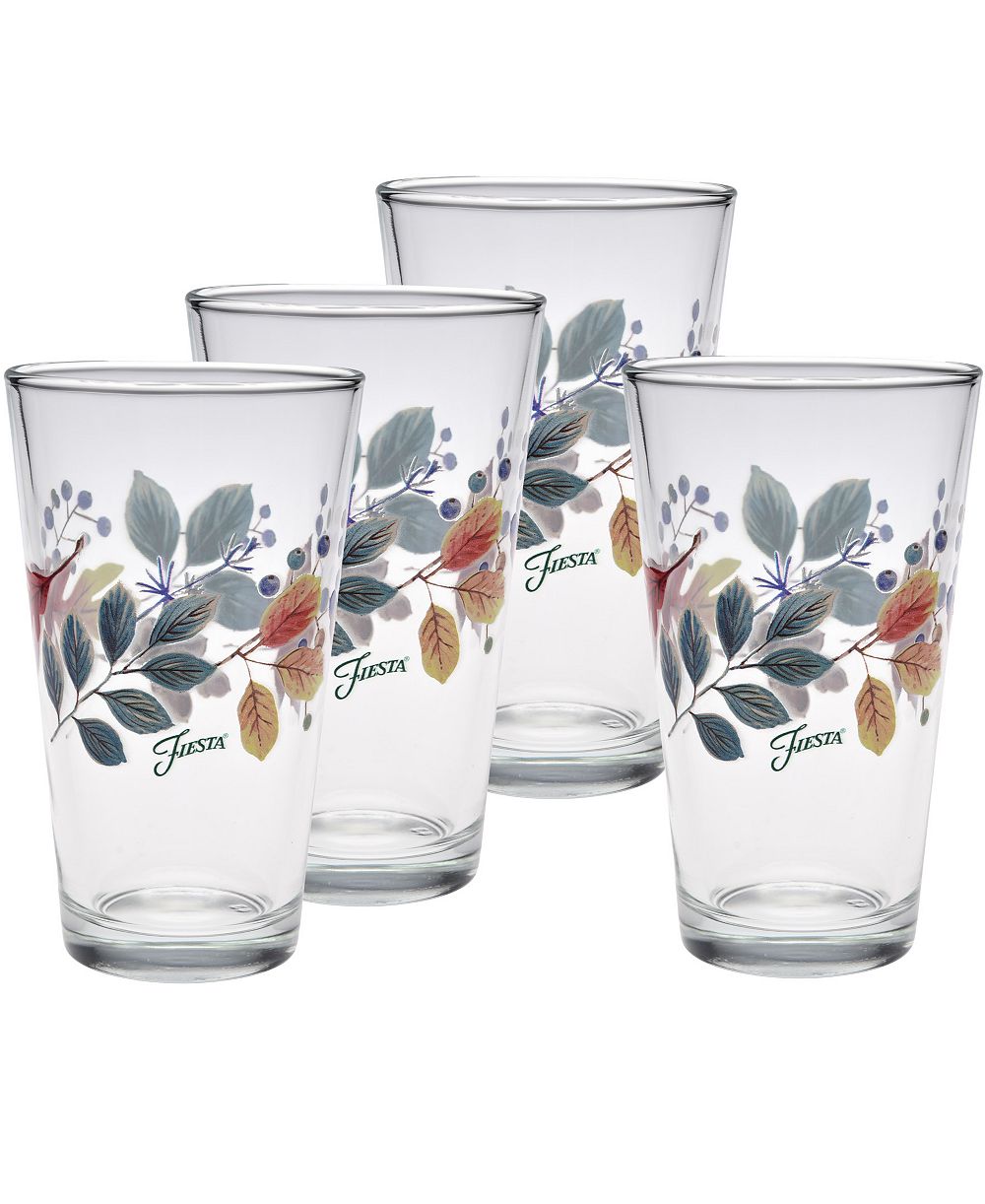 Fiesta Autumn Fields Tapered Cooler Glasses, Set of 4