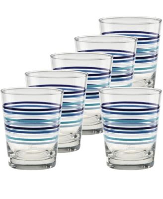 Fiesta Coastal Blues Double Old Fashioned Glasses, Set of 6