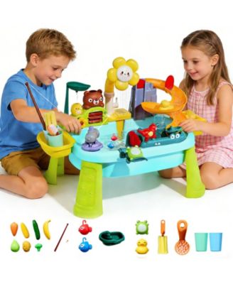 GNUADZ 4-in-1 Adjustable-Height Electric Sand Water Table, Ages 3+