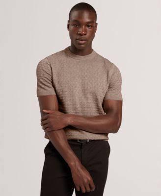 Ted Baker Мужская текстурированная футболка с круглым вырезом Baker Ingvi Weaves