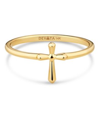 Кольцо DEVATA Cross в 14K Gold