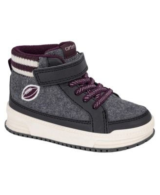 Детские кроссовки Carter's для мальчиков-малышей на липучках, стиль varsity, высокие