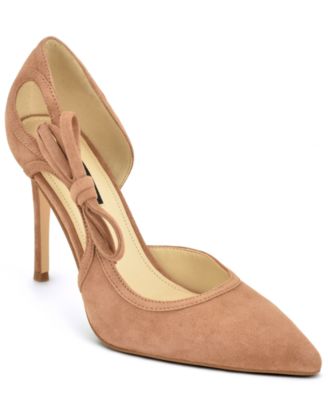 Nine West Women's Famila Bow D'Orsay Suede Dress Pumps