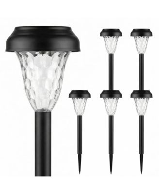 Cowin набор из 10 LED солнечных садовых светильников, RGB и теплый белый уличные колышковые светильники, водонепроницаемое LED освещение для двора, лужайки, патио и дорожки