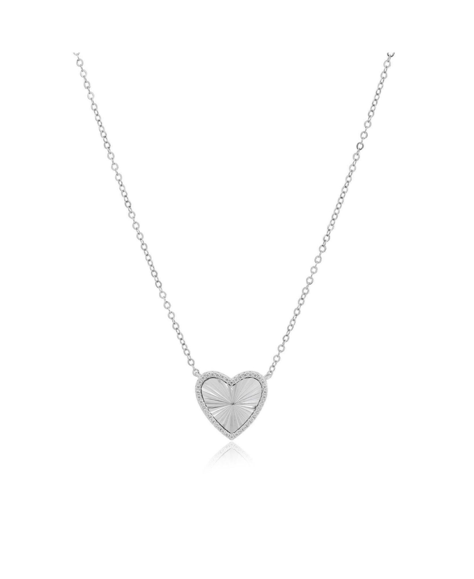 Подвеска The Lovery Fluted CZ Heart Sterling Silver
