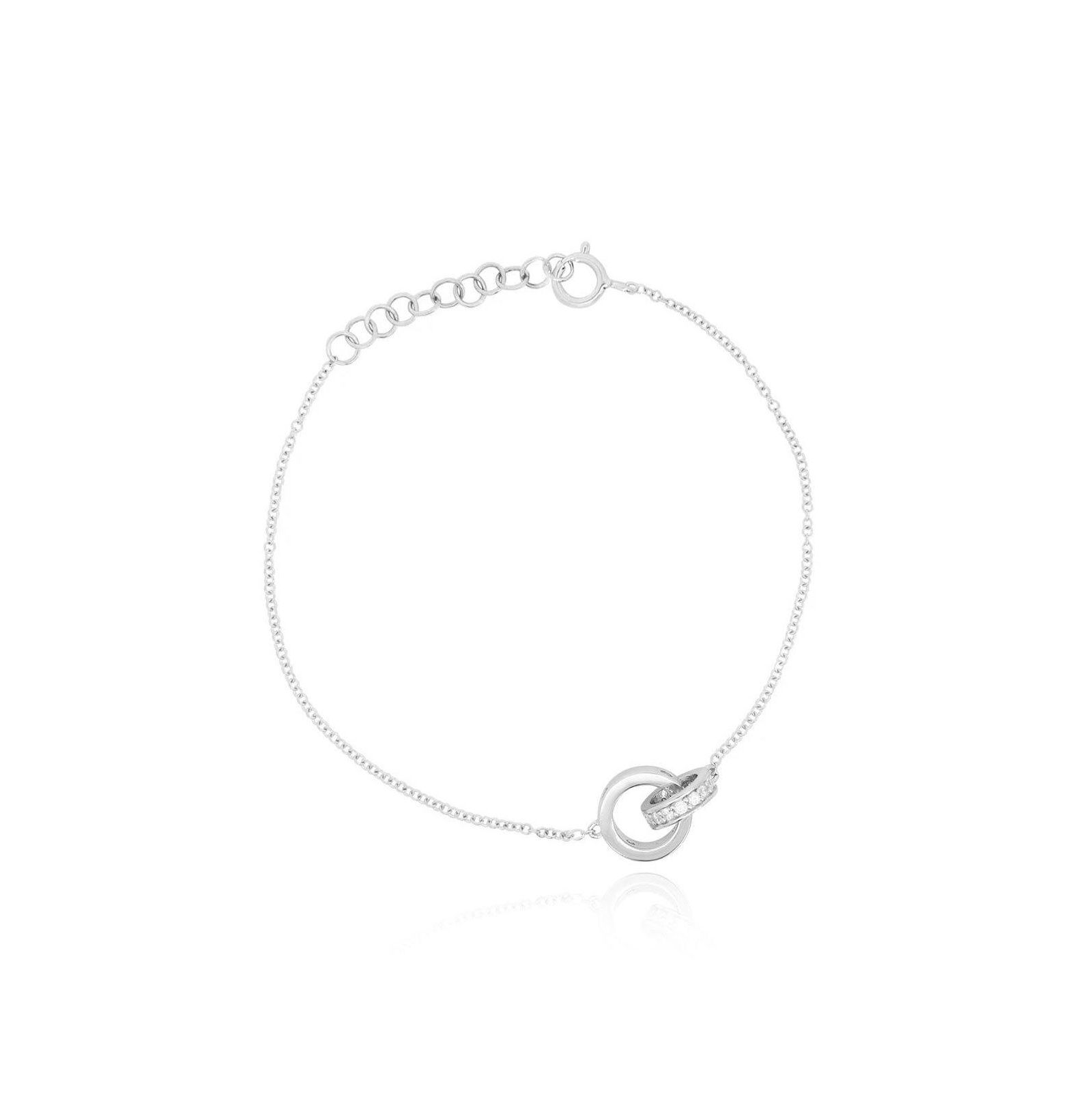 The Lovery Interlocking CZ Bracelet Sterling Silver