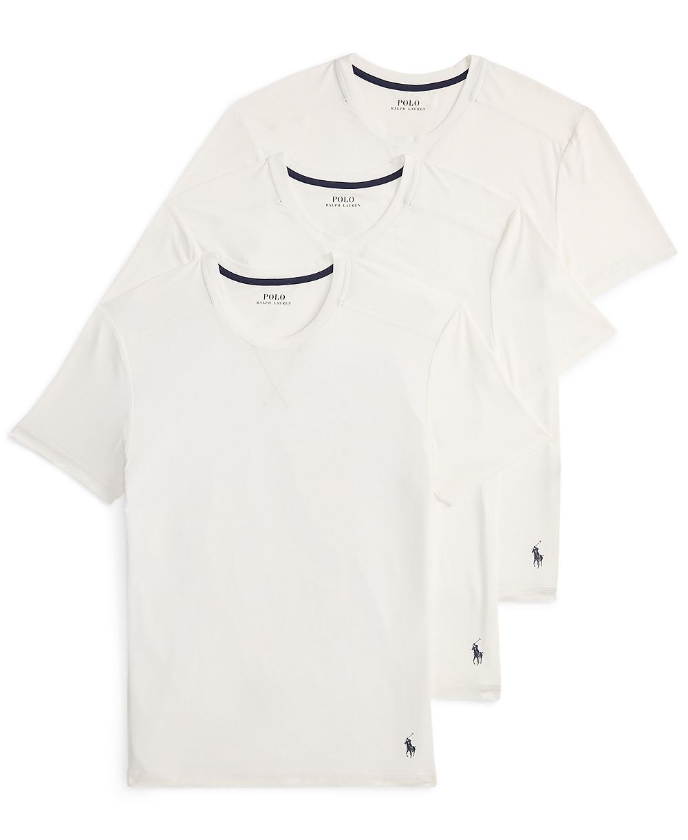 Polo Ralph Lauren Men's Performance Sport Crewneck Undershirt, 3-Pack