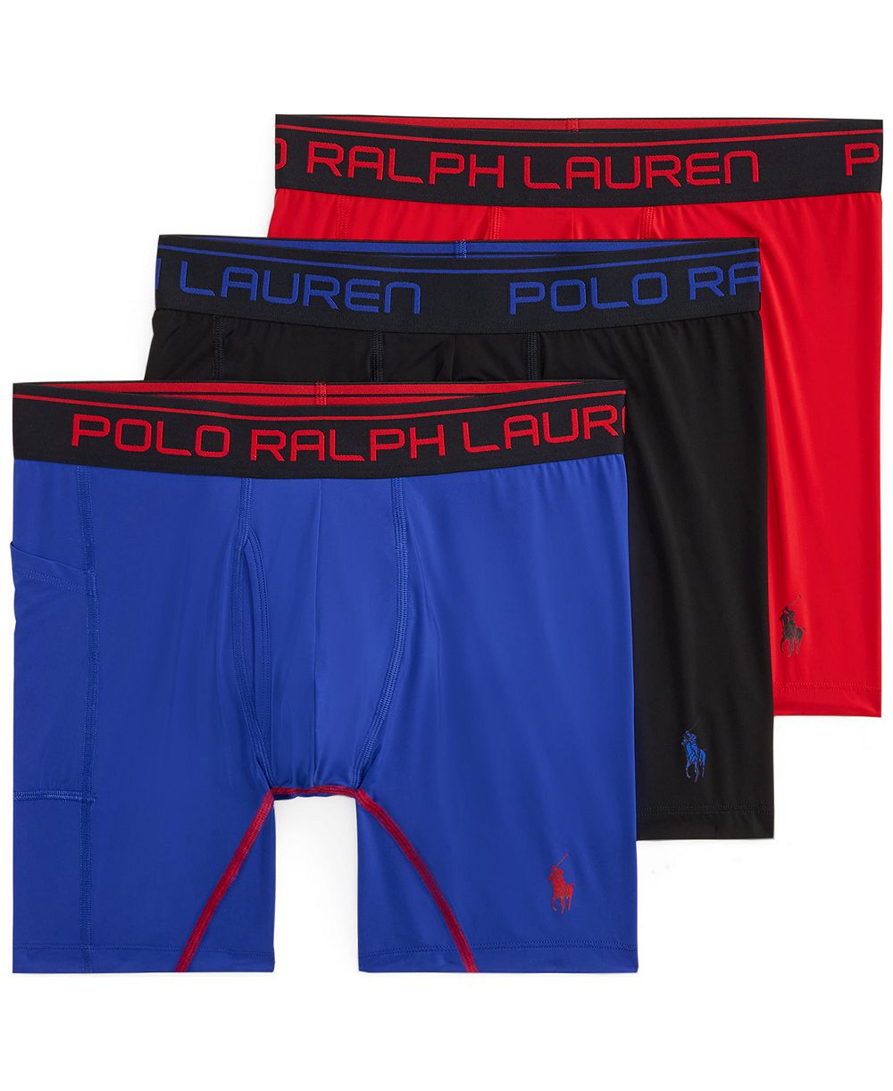 Polo Ralph Lauren Men's Performance Sport Side Pocket With Boxer Brief, 3-Pack