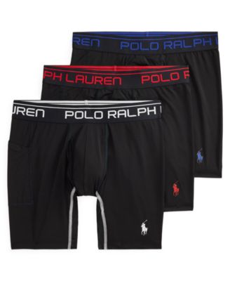 Мужские спортивные трусы-боксеры Polo Ralph Lauren с боковым карманом, набор из 3 штук