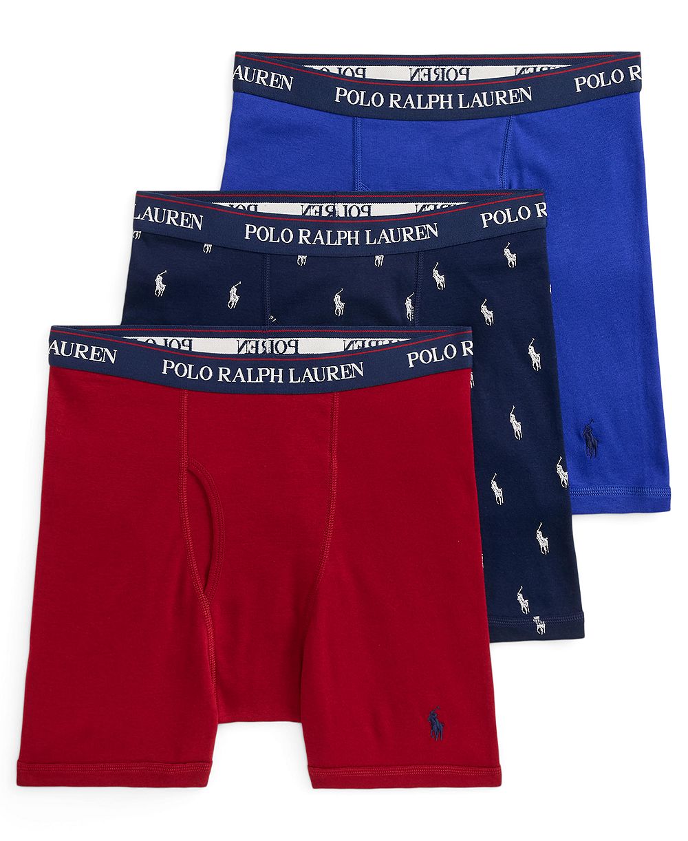 Polo Ralph Lauren Men's Classic-Fit Boxer Brief, 3-Pack