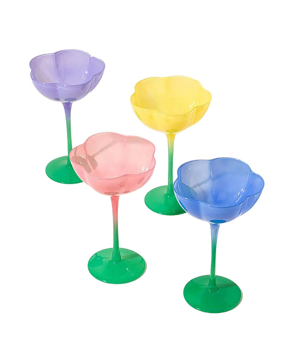 Набор стаканов Uncommon Goods Fluted Tulip Glasses, 4 шт.
