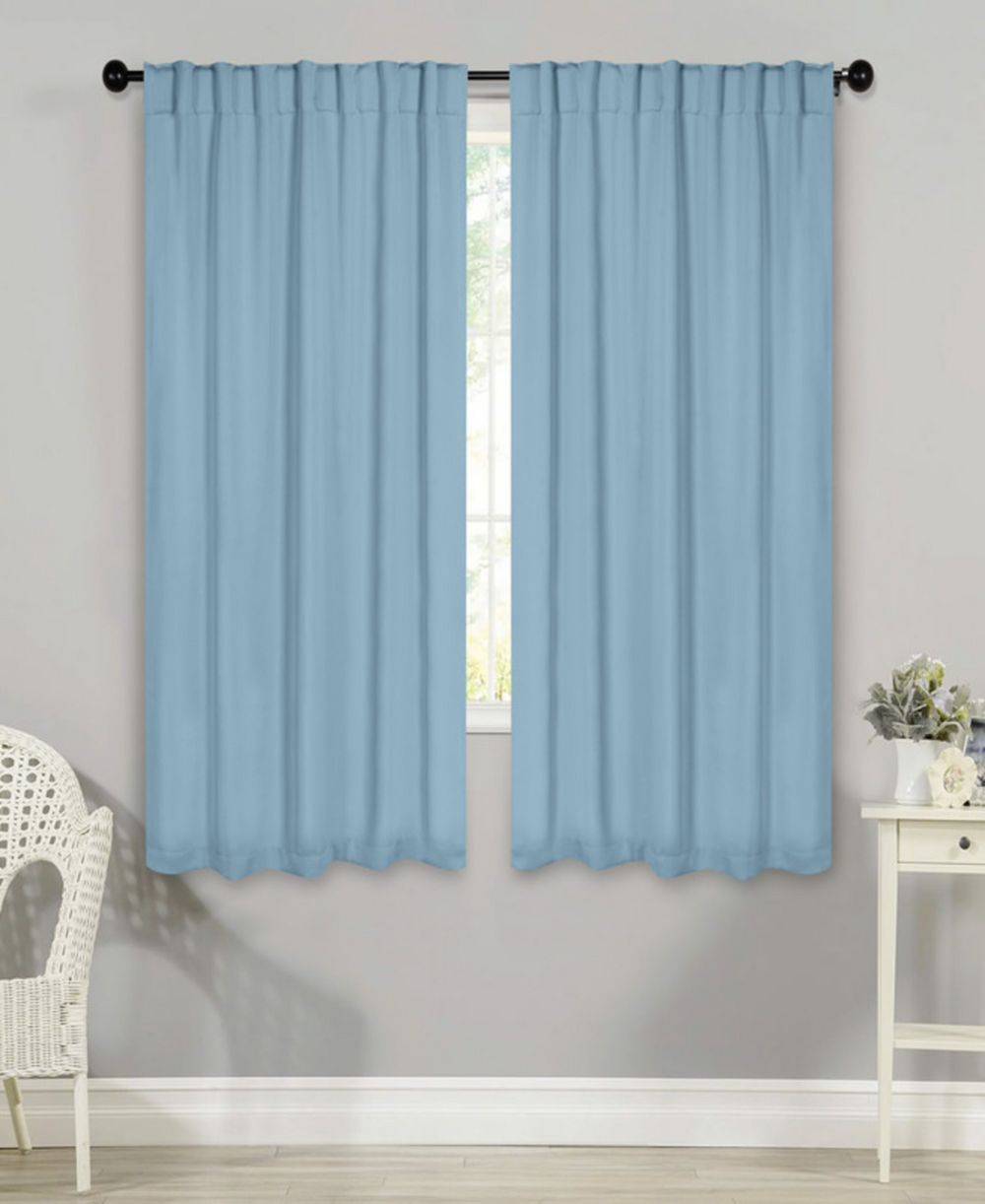 Superior Solid Machine Washable Room Darkening Blackout Curtains с Back Tabs