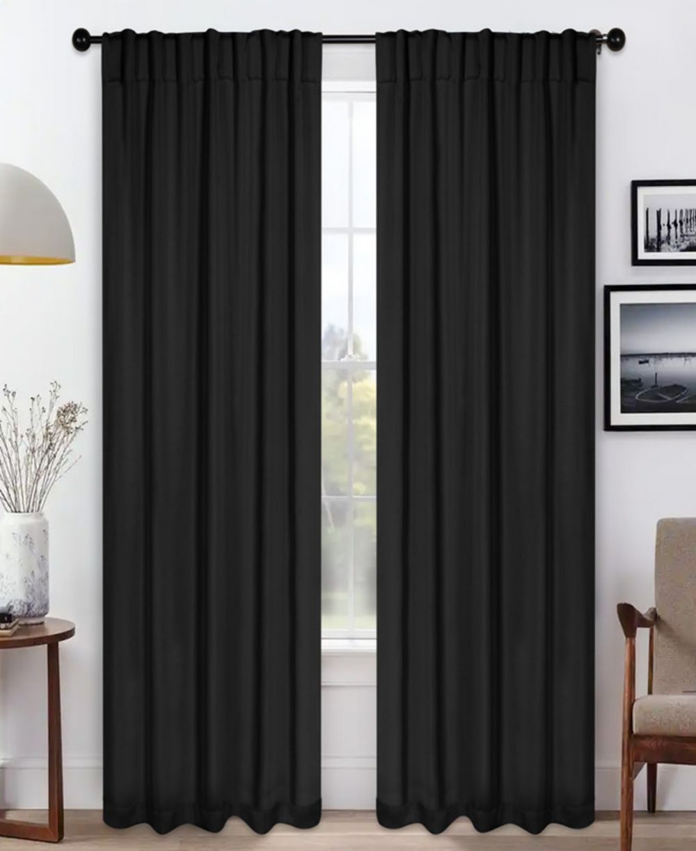 Шторы блэкаут Superior Solid Machine Washable Room Darkening с задними петлями