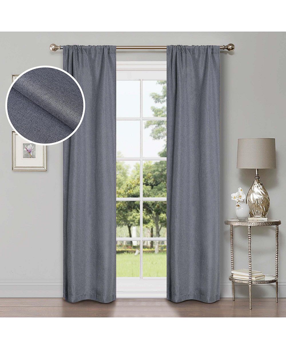 Шторы Superior Linen Semi Blackout Rod Pocket, комплект из 2 панелей