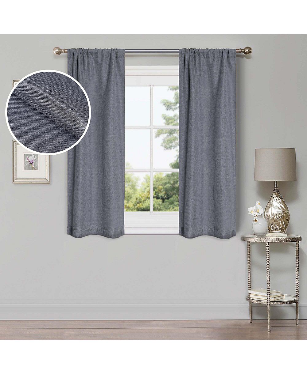 Шторы Superior Linen Semi Blackout Rod Pocket Washable Room Darkening, Set of 2 Panels