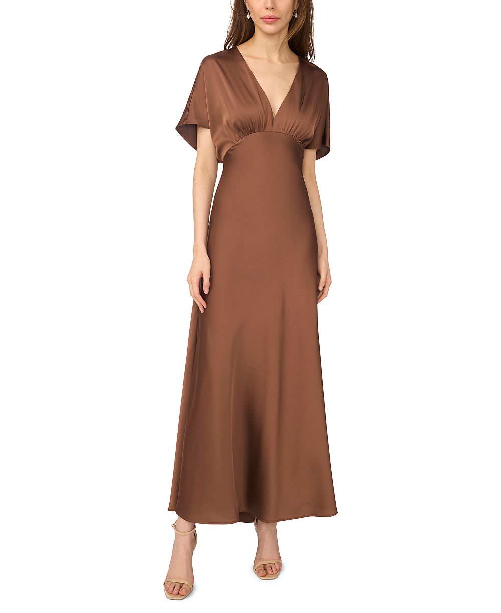 CeCe Women's V-Neck Dolman-Sleeve Maxi Dress