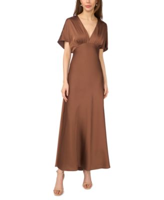 CeCe Women's V-Neck Dolman-Sleeve Maxi Dress