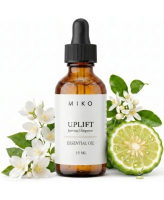 Miko Uplift Essential Oil Blend with Jasmine and Bergamot for Energy and Clarity Made in USA 15ml