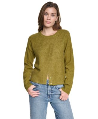 DKNY Jeans Женский кардиган с круглым вырезом и асимметричной застежкой