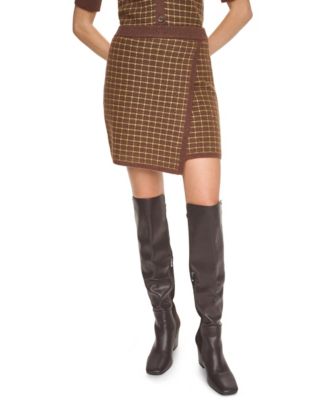Женская мини-юбка DKNY Jeans High-Waisted A-Line Plaid