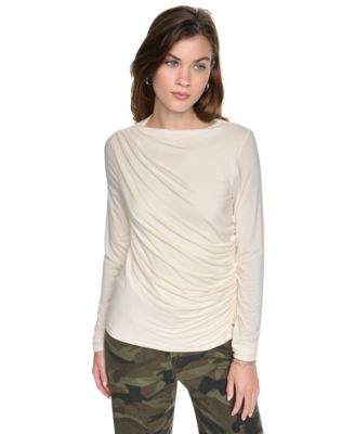 DKNY Jeans Женский топ с длинным рукавом и круглым вырезом