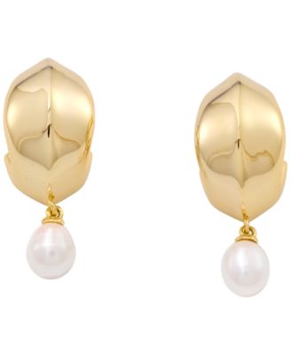 Маленькие серьги-кольца Kendra Scott Oakland с речным жемчугом