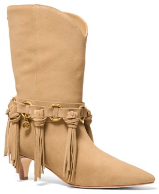 MICHAEL Michael Kors Women's Daniela Fringe Slip-On Boots