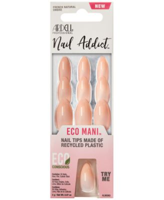 Ногти ARDELL Nails Nail Addict Eco Mani накладные ногти, французский натуральный омбре