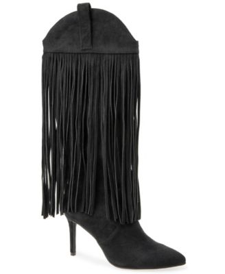 Christian Siriano Women's Appti Fringe Pointed Toe Boot