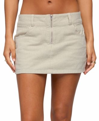 Edikted Women's Poppey Striped Twill Mini Skirt
