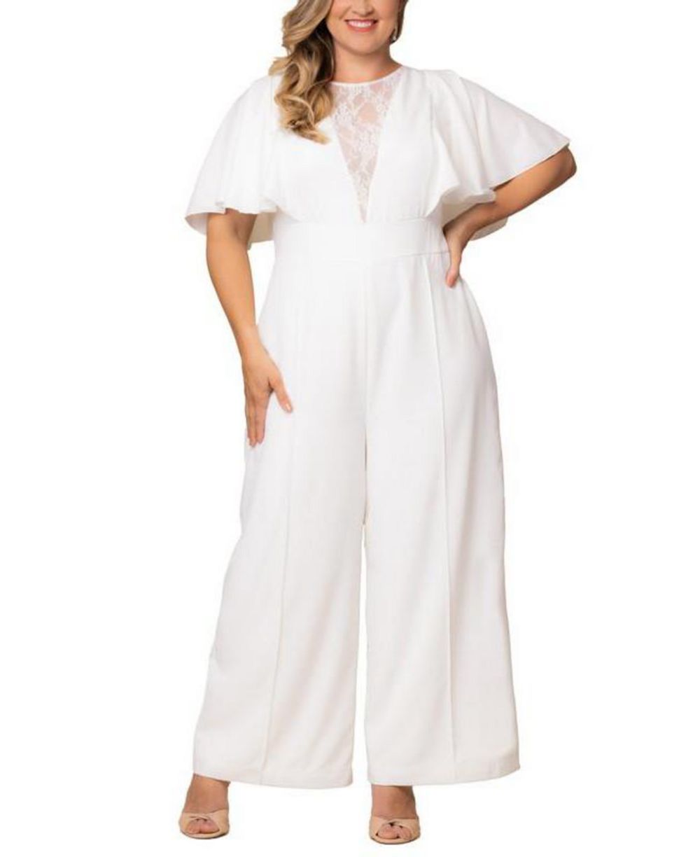Kiyonna Plus Size Spellbound Wide Leg Jumpsuit